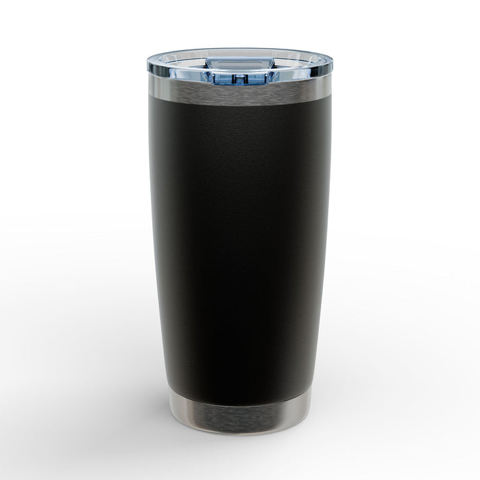 20oz Engraved Tumbler — "I Run on Caffeine, Sarcasm &" Halloween Bat Design