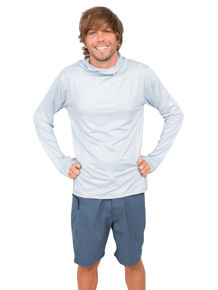 Model: Dan is a sea turtle monitor with Sea Turtle Adventures. He is 5’10, 140 lbs and is wearing a size 31 board short and M sun shirt.