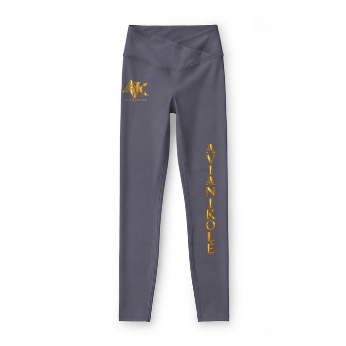 Ajanikole Luxe Women's Leggings — Black Gold Logo Activewear