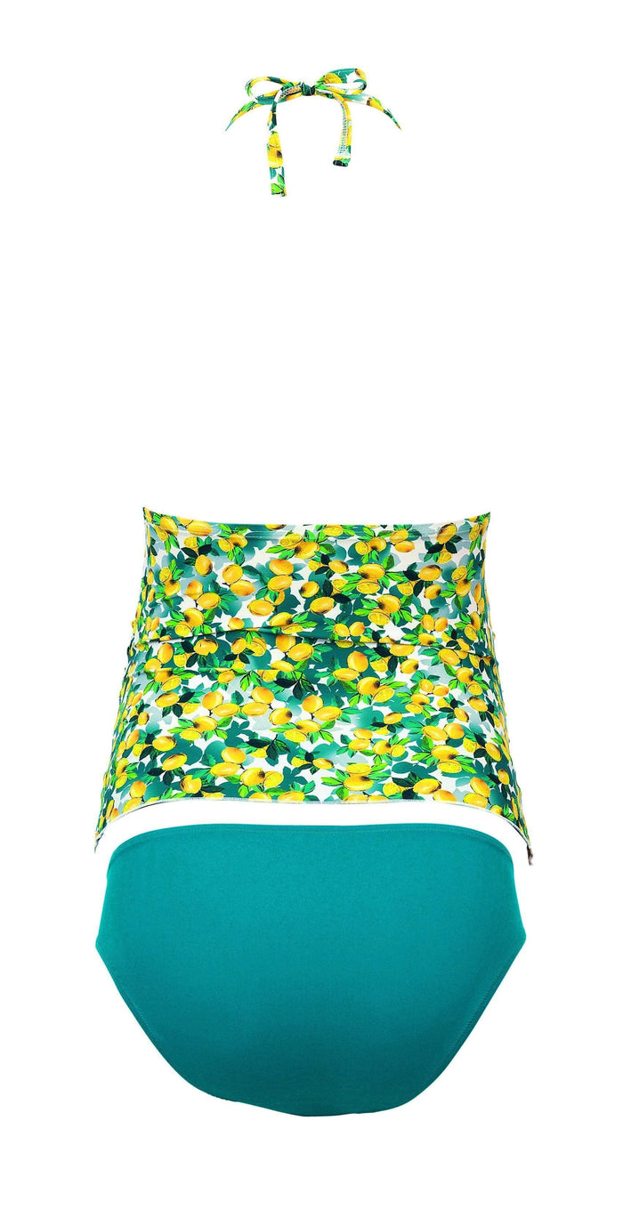 Anita Kamaka Maternity Tankini Set in Lemon Print 9625-204: