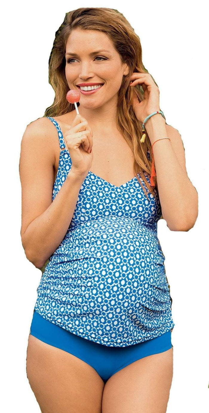 Anita Lelepa Maternity Tankini Set in Cornflower Blue 9676-319: