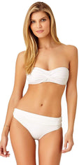 Anne Cole Live In Color Twist Bandeau Bikini Top 19MT10101 White: