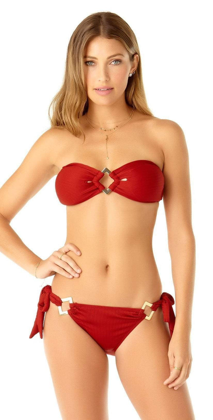 Anne Cole Studio Tie Side Bikini Bottom 19SB35402 RED: