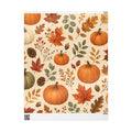 Autumn Pumpkins Wrapping Paper Roll — Fall Leaves Gift Wrap for Thanksgiving & Harvest