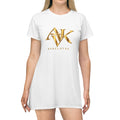 AVK Logo T‑Shirt Dress — Gold Monogram AOP Tunic
