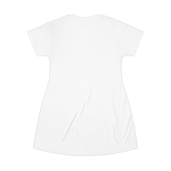 AVK Logo T‑Shirt Dress — Gold Monogram AOP Tunic