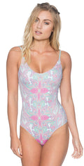 B. Swim Lani One Piece in Island Blossom White UL115-ISBW: