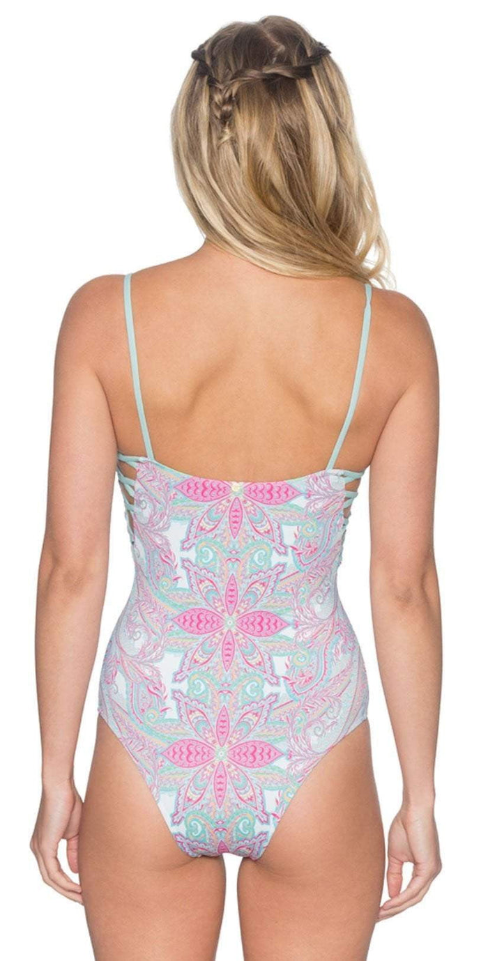 B. Swim Lani One Piece in Island Blossom White UL115-ISBW: