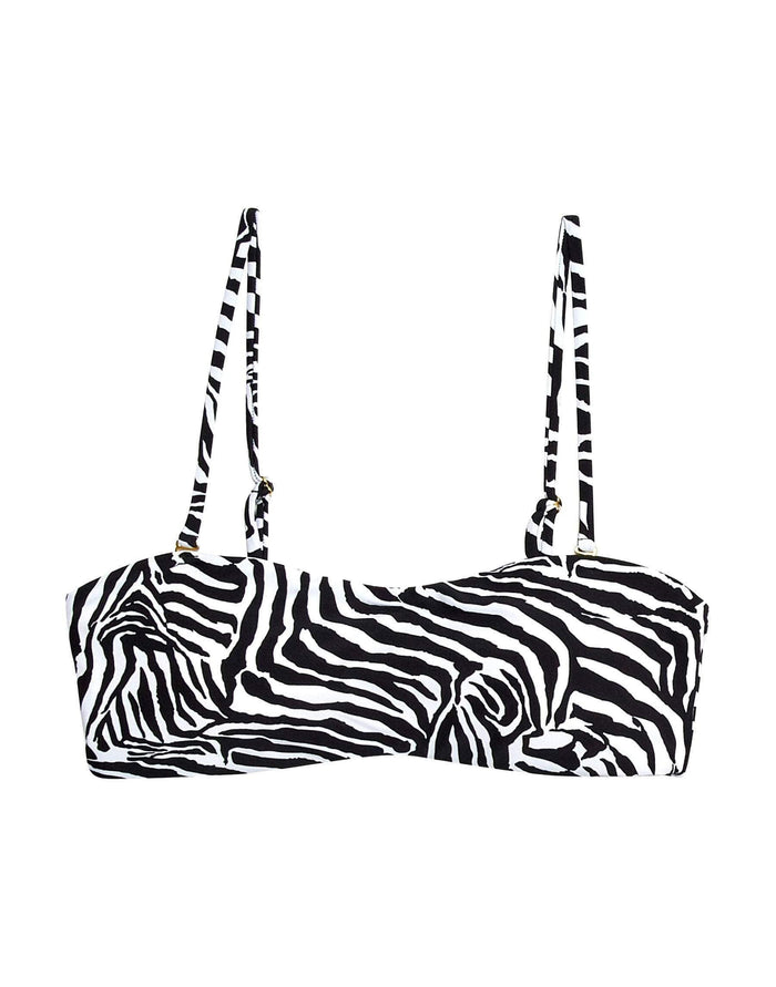 Beach Bunny London Bralette Bikini Top in Zebra B19105T2-ZEB: