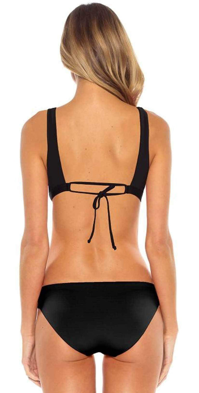 Becca Color Play American Fit Shirred Bottom 854397-BLK: