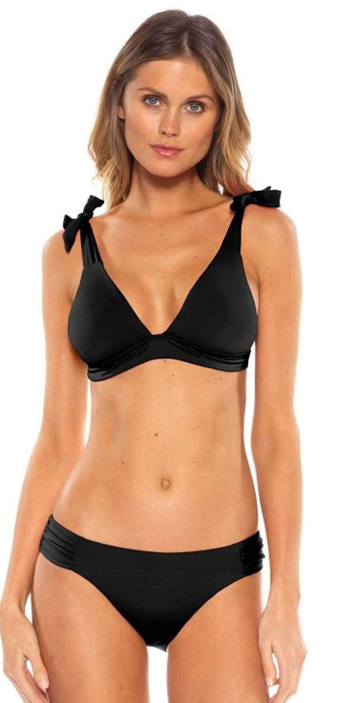 Becca Color Play American Fit Shirred Bottom 854397-BLK: