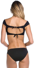 Becca Color Play American Fit Shirred Bottom 854397-BLK: