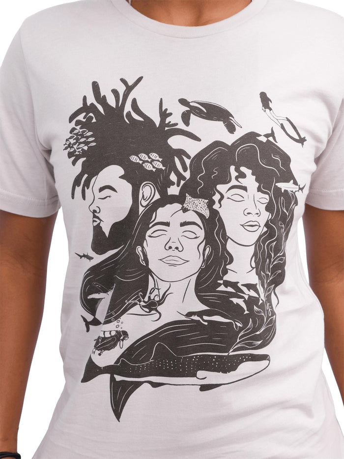 AAUS Diversity in Diving Tee close up photo of the front