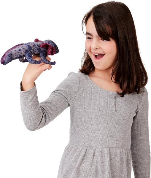 Black Axolotl Finger Puppet