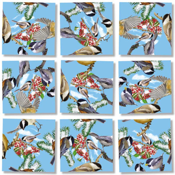 Black Capped Chickadees Scramble Squares®