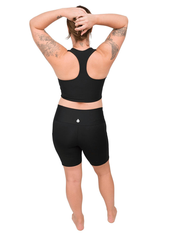 Model: Camilla is the Operations Manager here at Waterlust. She loves using her camera to communicate marine conservation issues. She is 5'8", 180 lbs and wearing a size L shorts and top..