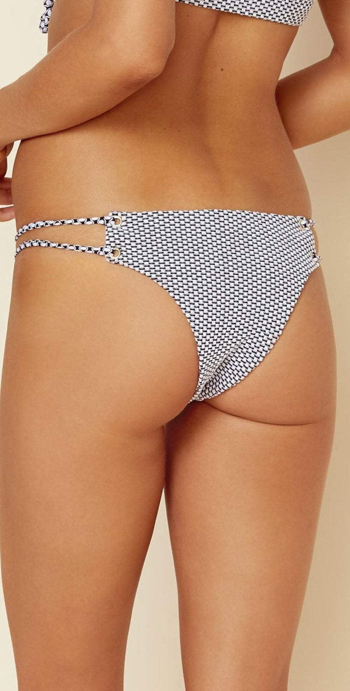 Blue Life Island Fever Roped Up Skimpy Bottom In Seersucker 391-9354-SEER: