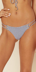 Blue Life Island Fever Roped Up Skimpy Bottom In Seersucker 391-9354-SEER: