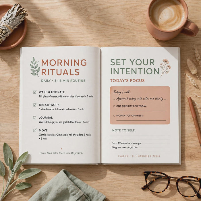Calm Home Collection Bundle | 4 Ebooks, Planner, Gratitude Cards, Art Guide (Digital Download)