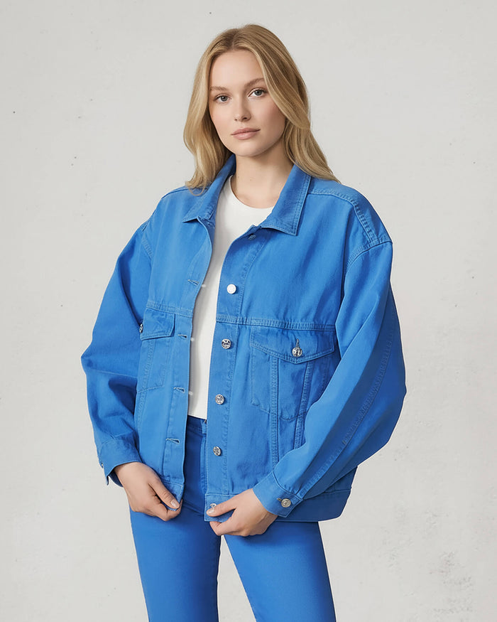 Cameron Trucker Jacket|| Nebulas Blue