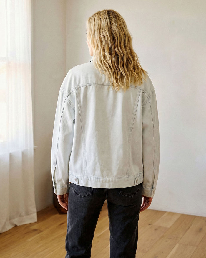 Cameron Trucker Jacket || White Dove