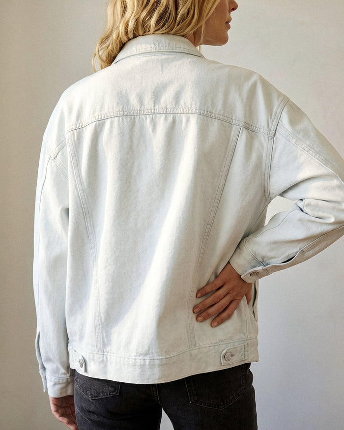 Cameron Trucker Jacket || White Dove