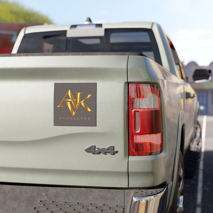 Car Magnet — Gold AVK Logo Magnetic Decal (AVKCLOTHS)