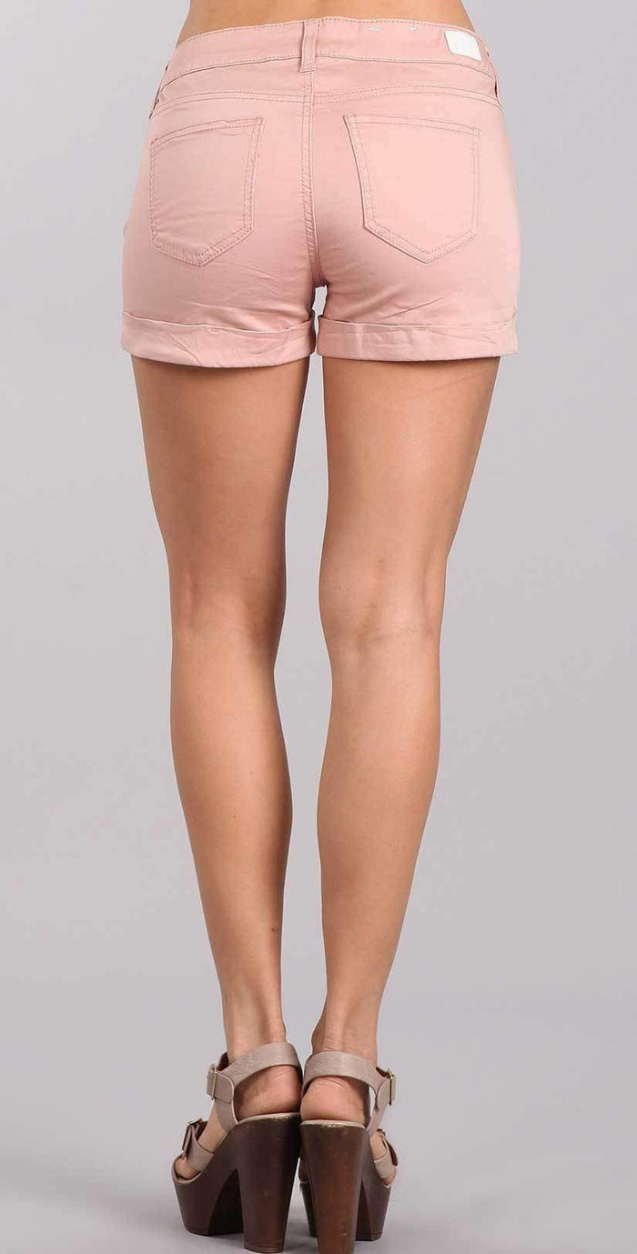 Celebrity Pink Jean 3" Mid Rise Shorts in Misty Rose CJ3050Z35: