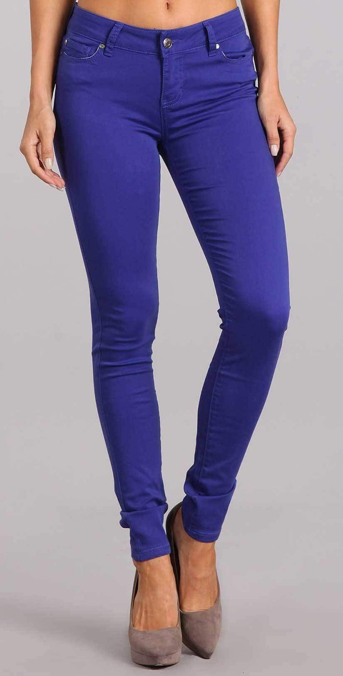 Celebrity Pink Skinny Mid Rise Pant In Spectrum Blue CJ21038Z35: