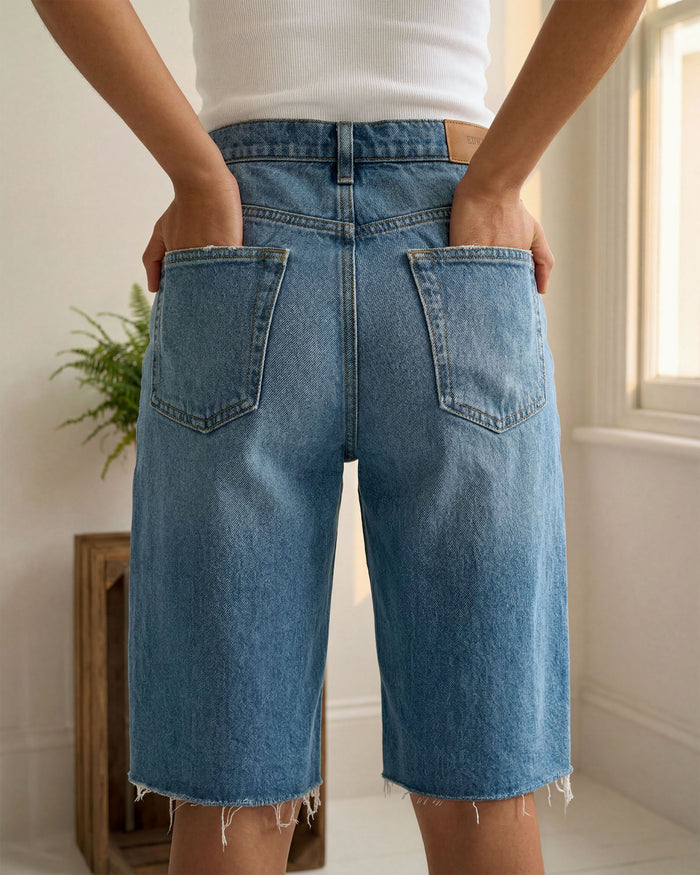 Charlie Oversized Short Raw Hem || Griffon