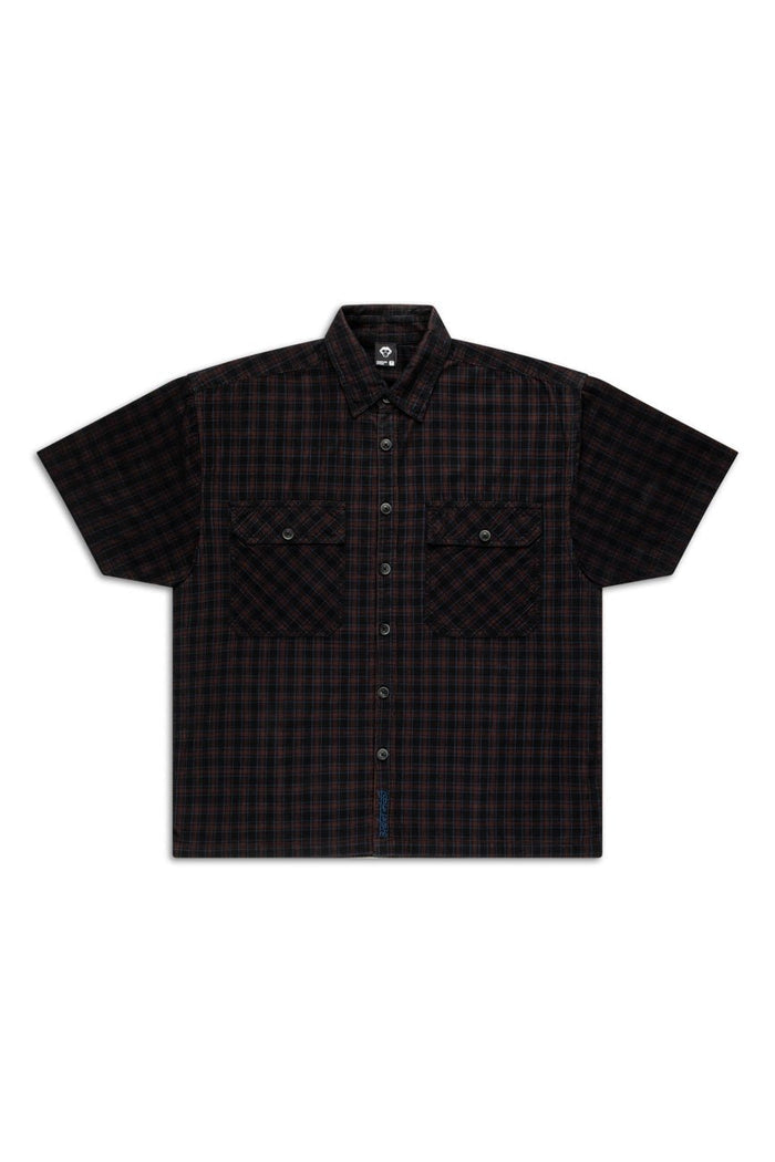 Check Corduroy Shirt 001 // oversized - Urban Monkey® - UM23A_SH_001D_XS/S