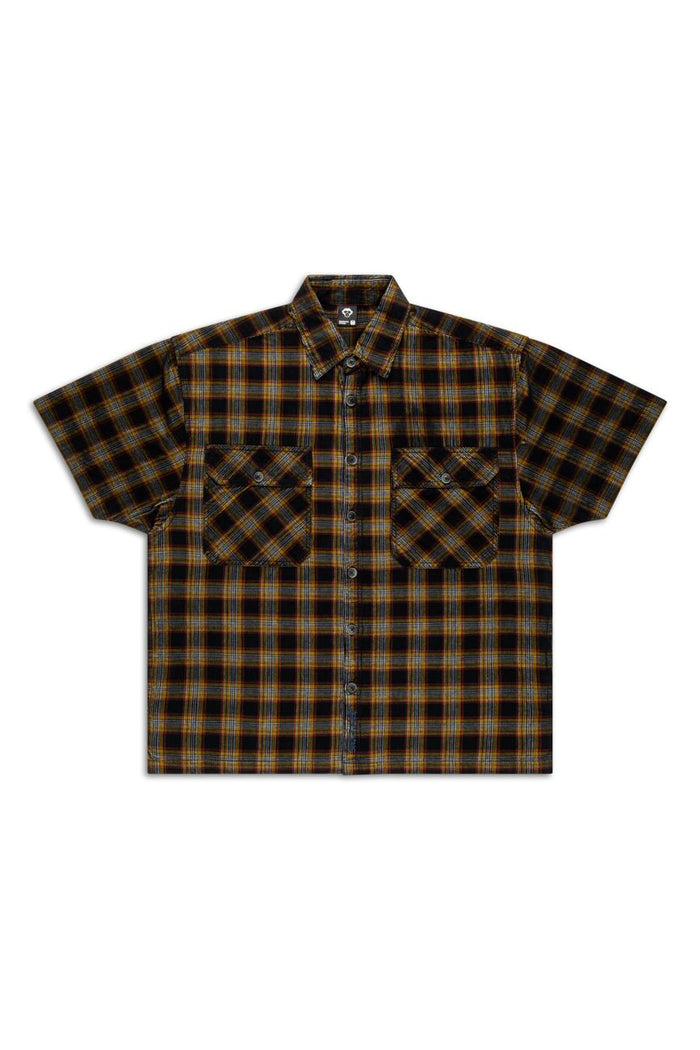 Check Corduroy Shirt 002 // oversized - Urban Monkey® - UM23A_SH_001B_XS/S
