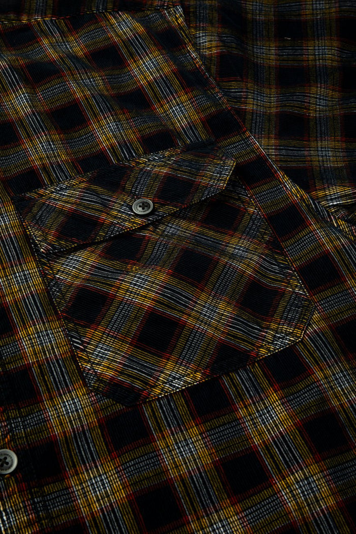 Check Corduroy Shirt 002 // oversized - Urban Monkey® - UM23A_SH_001B_XS/S