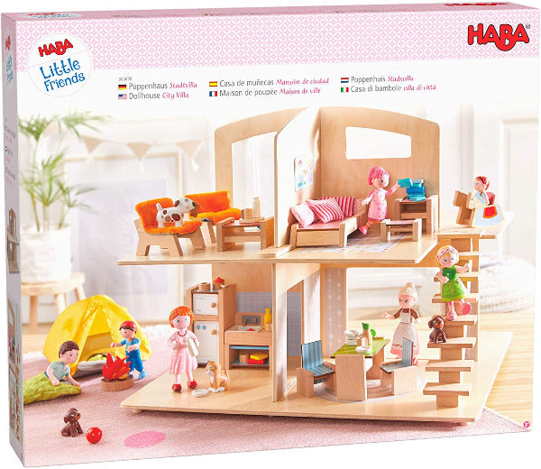 City Villa Dollhouse with Furniture