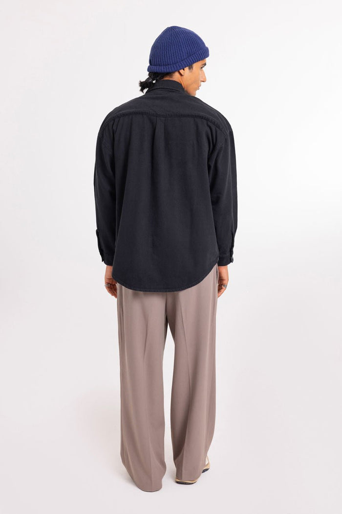 Cotton Twill Shacket // Black - Urban Monkey® - UM23A_SH_003A_XS
