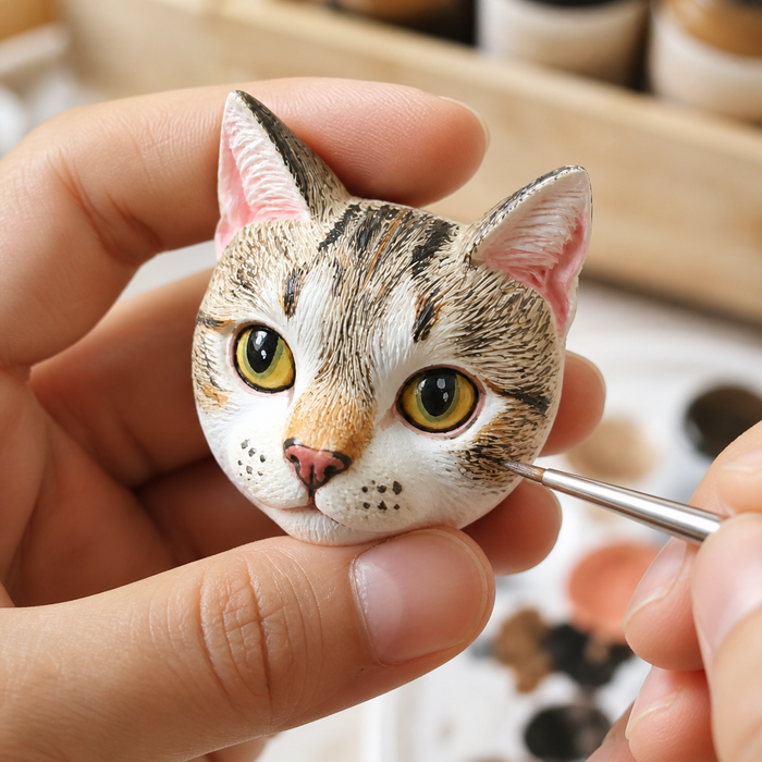 Custom 3D Pet Portrait Fridge Magnet