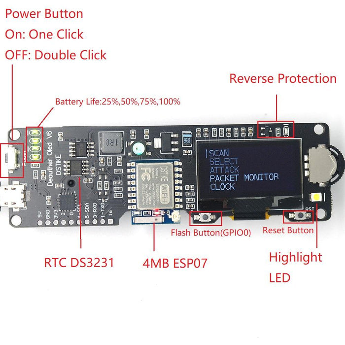 DSTIKE WiFi Deauther OLED