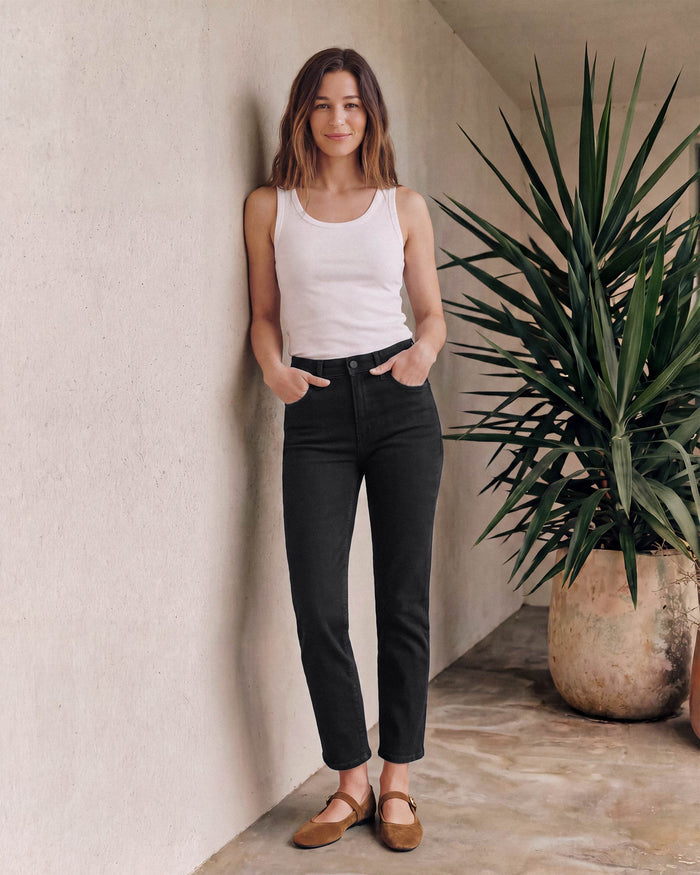 Elin Slim Straight Crop || Blackstone