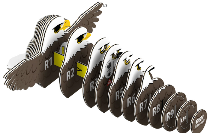 EUGY Bald Eagle 3D puzzle
