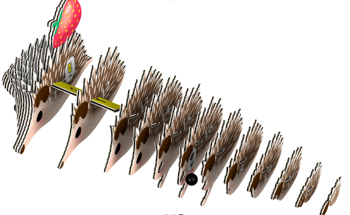 EUGY Hedgehog 3D puzzle