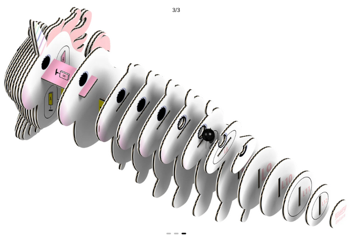 EUGY Unicorn 3D puzzle