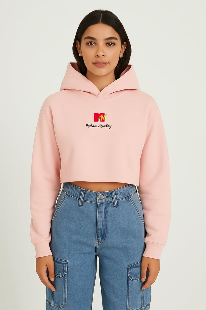 Flow Cropped Hoodie_MTV x Urban Monkey - Urban Monkey® - UM24A_MTV_H05_XS