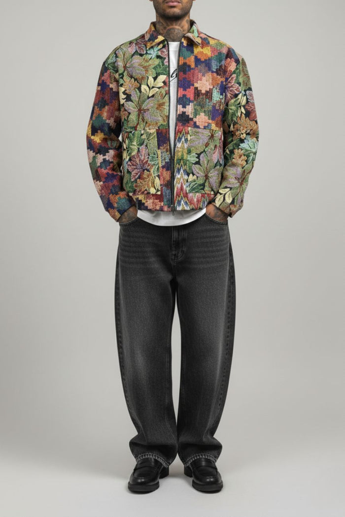 Flowers are dope // Jacquard Bomber Jacket Urban Monkey®