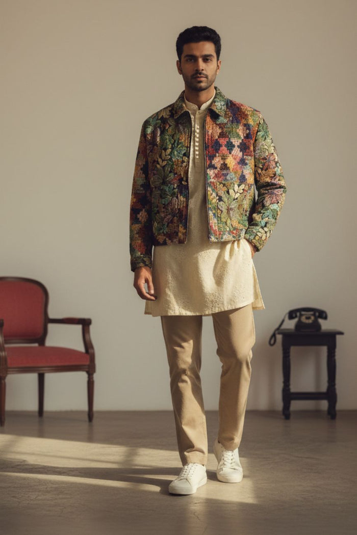 Flowers are dope // Jacquard Bomber Jacket Urban Monkey®