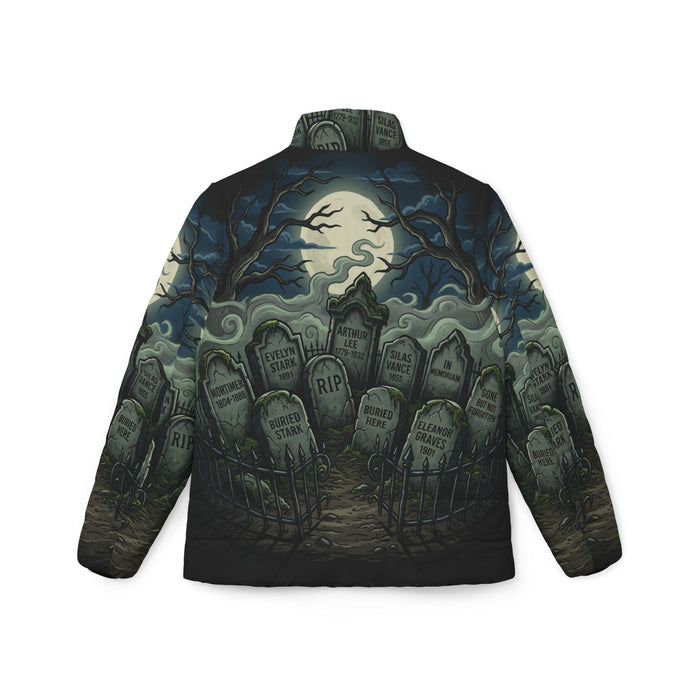 Graveyard Moon Puffer Jacket — Gothic Halloween Women’s Coat