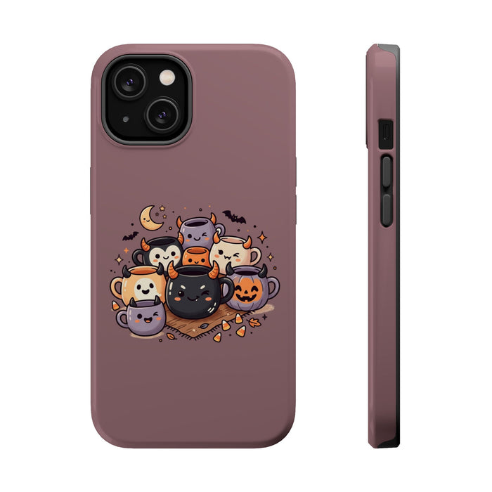 Halloween Cute Cat Mug Phone Case — Magnetic Impact-Resistant iPhone Cover