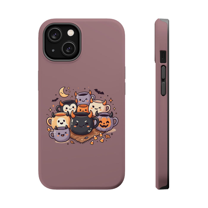 Halloween Cute Cat Mug Phone Case — Magnetic Impact-Resistant iPhone Cover
