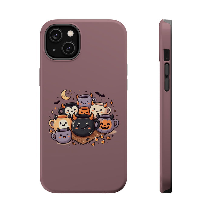 Halloween Cute Cat Mug Phone Case — Magnetic Impact-Resistant iPhone Cover