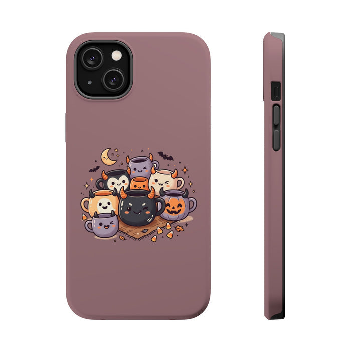 Halloween Cute Cat Mug Phone Case — Magnetic Impact-Resistant iPhone Cover