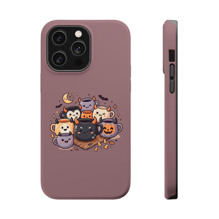 Halloween Cute Cat Mug Phone Case — Magnetic Impact-Resistant iPhone Cover